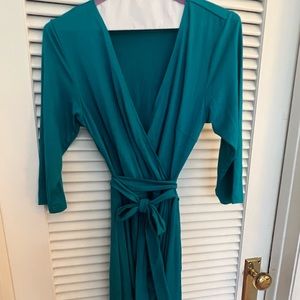 Emerald green cotton dress.